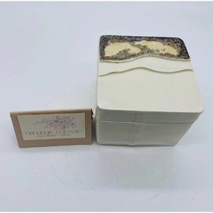 CAROLYN CARROLL Porcelain Crystalline Glaze Lidded Box W/ Papers
